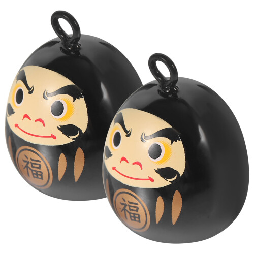 2Pcs Black Copper Bell Pendants for Party DIY Keychain Decor