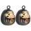 2Pcs Black Copper Bell Pendants for Party DIY Keychain Decor 8