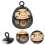 2Pcs Black Copper Bell Pendants for Party DIY Keychain Decor 4