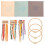 3 Sets Anfänger Stick-Set, Stickstich Übungs-Set, Stickmaterial-Set 10