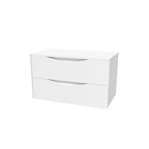 NES Home Nes Home White 800mm Bathroom Wall Hung Vanity With Worktop 2