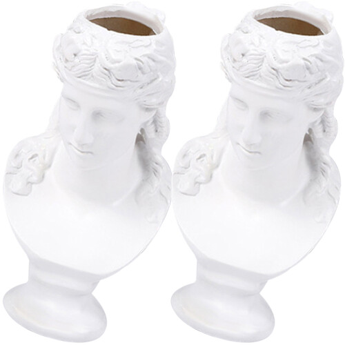 2St Draagbare Resin Penhouder Wit Voor Kinderen En 2