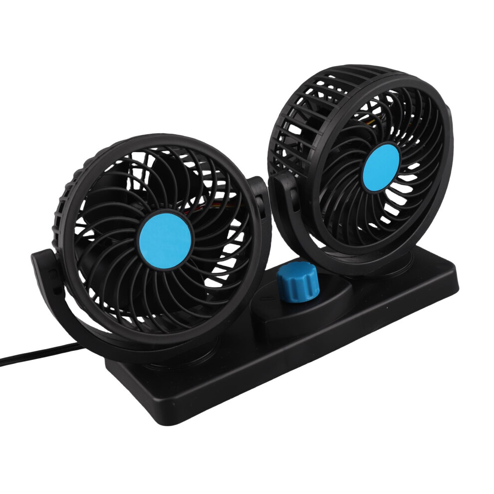 12V Dual Head 360 Rotatable Car Fan Seat Ventilation Cooling Fan 9431353510778
