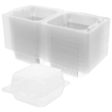 100Stk Kunststoff Dessertbox Durchsichtige Auslaufsichere Verpackung