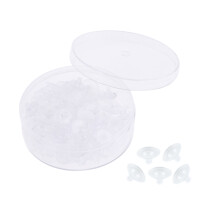 1 Box Transparent Earring Backs Clutch Locking With Pad For Studs