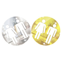 2Stk Selbstklebende Unisex Toiletten Schilder Für Büro Geschäft Badezimmer
