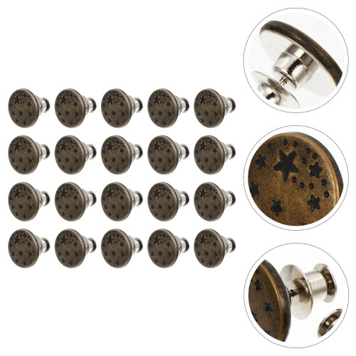 30Pièces Boutons Remplacement Jeans Sans Couture Accessoires 2