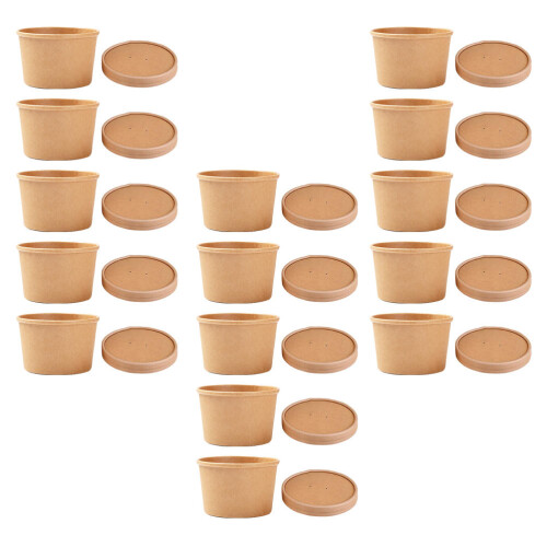 25 Sets Einfache Verpackungsboxen Modern To-Go Takeaway Eimer