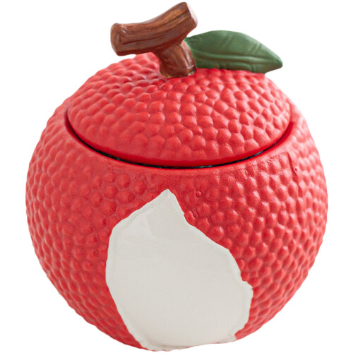 lychee-shaped sealed ceramic tea jar with lid for kitchen storage