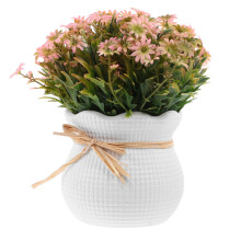 Pink Lifelike Small Bonsai Home Decor Desk 1set 3.5x6.7in