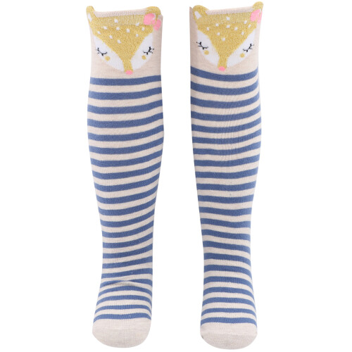 1 Paar Langsocken Mit Tiernamenmuster Baumwolle