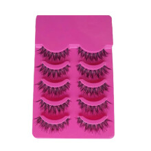 5 Paar Lange Natürliche Handgemachte Kunstwimpern Make-Up