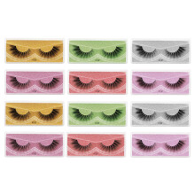 12 Paar Echte Faseroptik Wimpern Für Make-up
