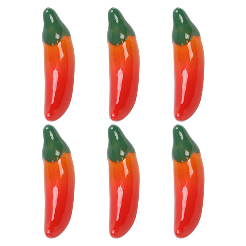 6 Keramik Essstäbchenhalter Pfefferform