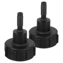 2Stk Ibc Tote Tankadapter 60 Mm Zu 12 Mm Gerade Anschluss Schwarz