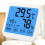 Digitaler Touchscreen Hygrometer Innenraum Weiß 11