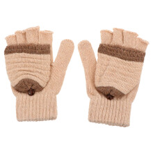 1 Paar Winterwarme Umwandlungshandschuhe Für Frauen Mit Halbfinger