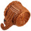 Brown Plastic Elephant Woven Snack Basket for Home and Kitchen 4