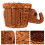 Brown Plastic Elephant Woven Snack Basket for Home and Kitchen 10