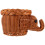 Brown Plastic Elephant Woven Snack Basket for Home and Kitchen 9