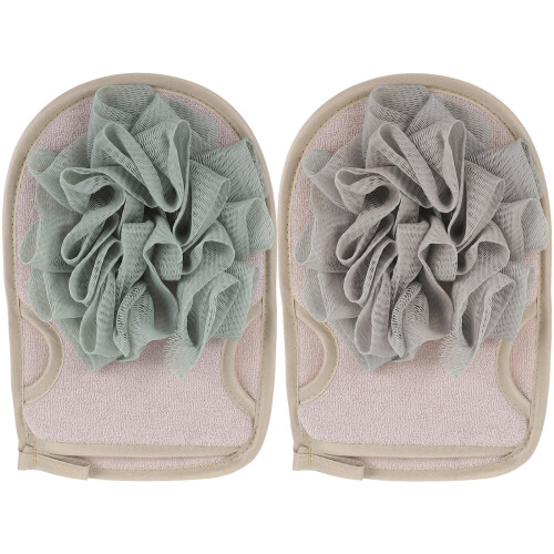 2Stk Badem Duschhandschuhe Bequem Badzubehör 2