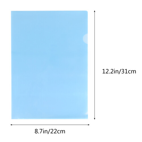 30Stk A4 Transparenter L Form PP Aktenordner Blau 1