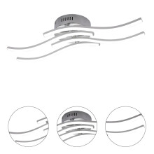 1Stk LED Wellen Deckenlampe Weiß Metall Kunststoff Für Wohnzimmer