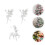 3Pcs White Xmas Tree Pendants Durable Plastic Hanging Christmas Decor 4