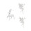 3Pcs White Xmas Tree Pendants Durable Plastic Hanging Christmas Decor 8