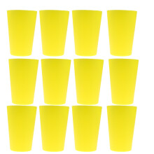 12Stk Plastikbecher Saftbecher Party Becher Mit Dicke Trinkbecher Gelb
