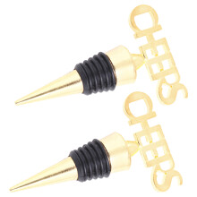 1 Set 2 Stk. Geburtstagsfeier Geschenk Cheers Weinflaschenstopper Gold