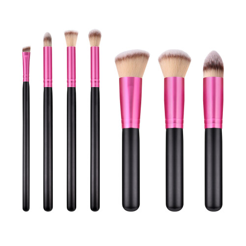7Teiliges Make-up- -Set Mit Holzgriff Und Nylonborsten
