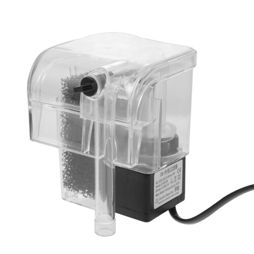 1 Set Aquarium Miniwasserfallfilter Hängend Sauerstoffpumpe EU 2
