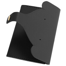 Black PU Mini Coin Purse Womens Small Wallet for Coins