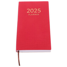 2025 Planner Wöchentlicher Monatlicher Taschenkalender Rot