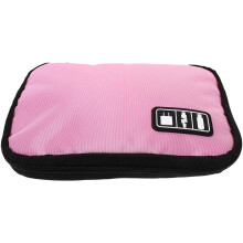 Wasserdichte 2-Lagen USB Kabeltasche Elektronischer Organizer Pink