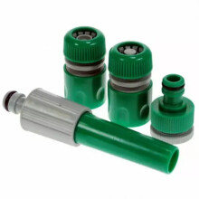 Garden Hose Pipe Water Spray Nozzle Gun Tap Connector Hosepipe Attachment Set
