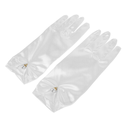 Kurze Satin Mit Perlenanhänger Für Hochzeit Abend