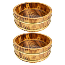 2Stück Holz Sushi Reis Eimer Für Und Aufbewahrung