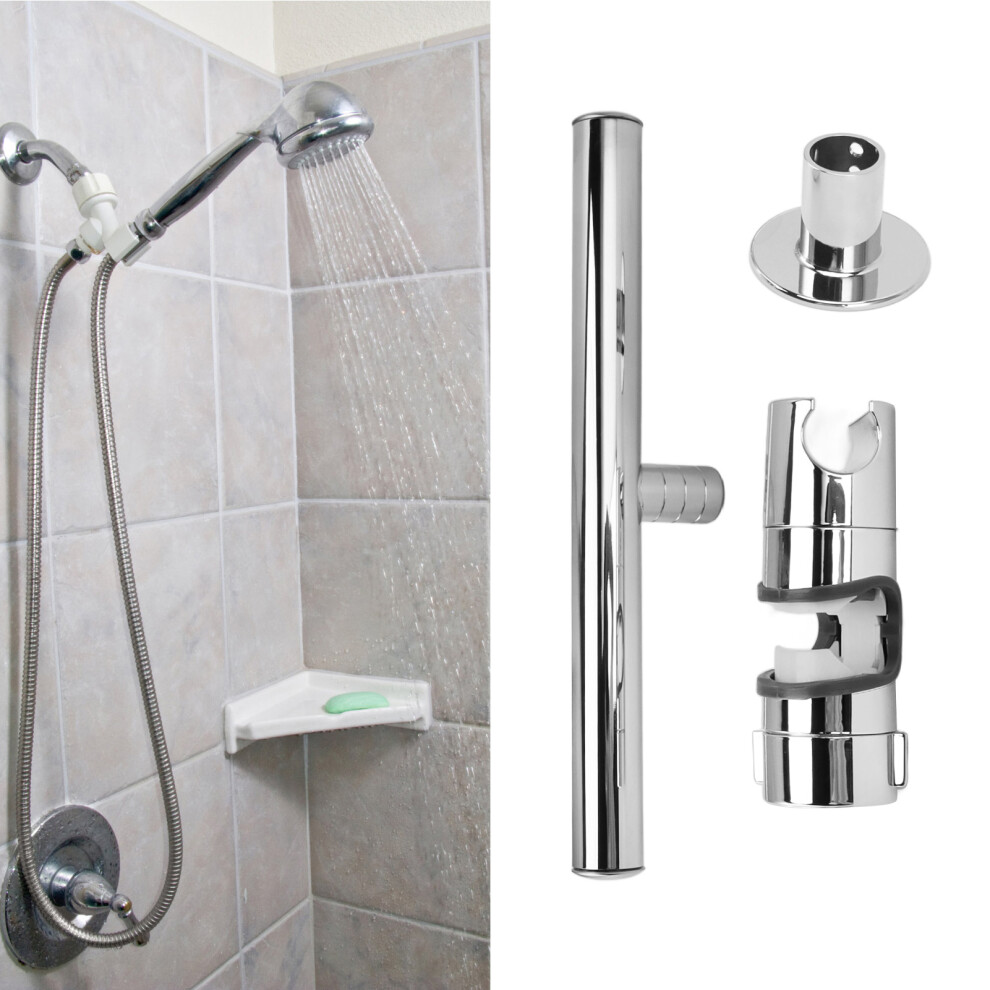 Copper Adjustable Shower Head Holder Set Â Bracket & Slide Clamp 7651353529446