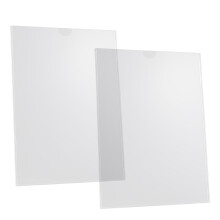 2Stk A4 Acryl Präsentationshalter Transparent Wandregal Display
