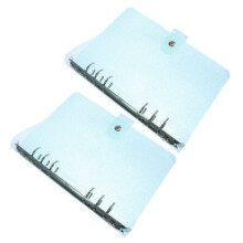 2Stk PVC Hülle Für Notebook Loseblatt Planer Sechs Ring Journal Ordner
