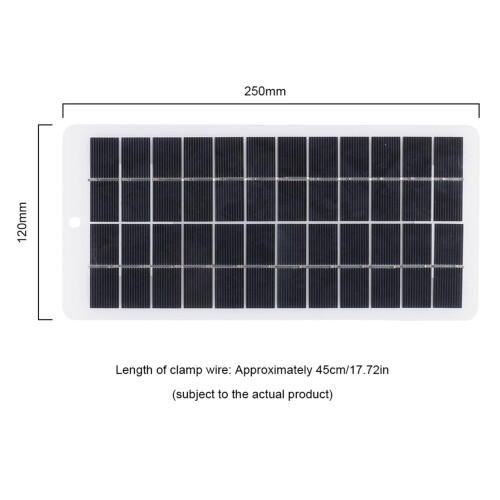 5W 12V Solar Panel Charger - Portable High-Efficiency Polycrystalline 1
