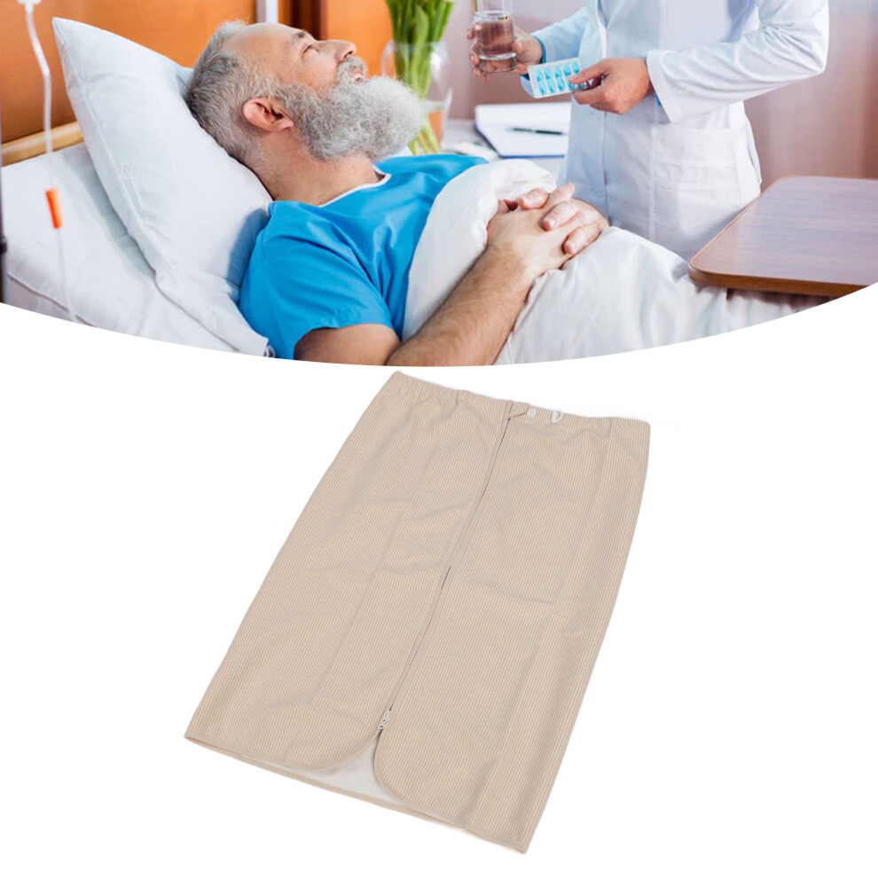 Adult Waterproof Incontinence Skirt Khaki XL Washable Cotton PVC Reusable