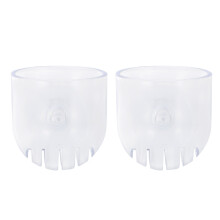 2Stk. Futtertasse Rot Transparent Für Fische Garnelen Größe M