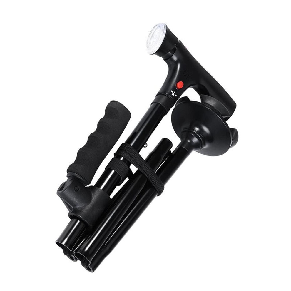 Walking Cane Collapsible Telescopic Folding Cane LED Walking Stick For Elderly Mothers Fathers The Elder