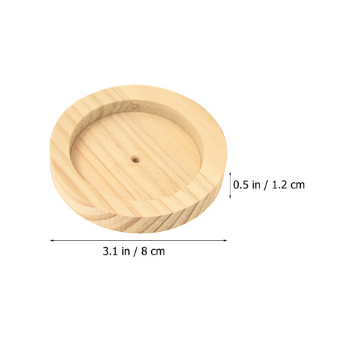 2Stk. Hamster Futter Schale Holz, Multifunktions Für Hamster 2