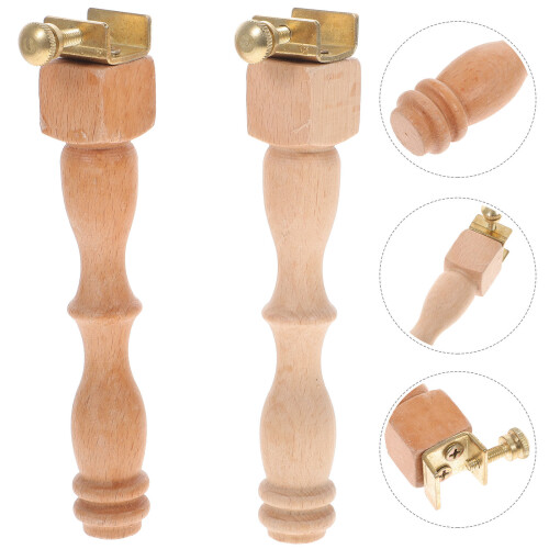 2Sets Holz-Stickrahmenhalter Mit Fixiernägeln, Stickzubehör 2
