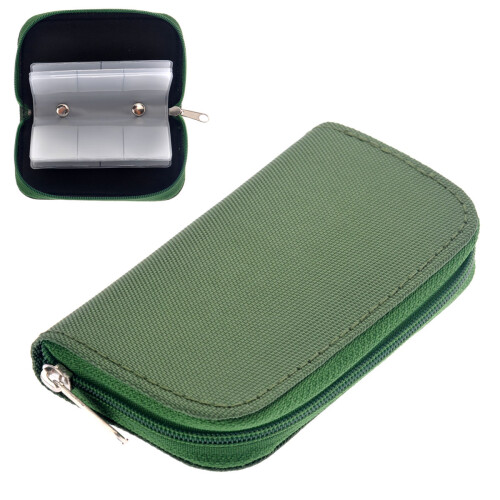 22 Slots Memory Card Holder Grün Nylon PVC Schützende