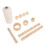1Set Macrame Wall Hanging Kit DIY Cotton Thread Wood Accessories Beige 5